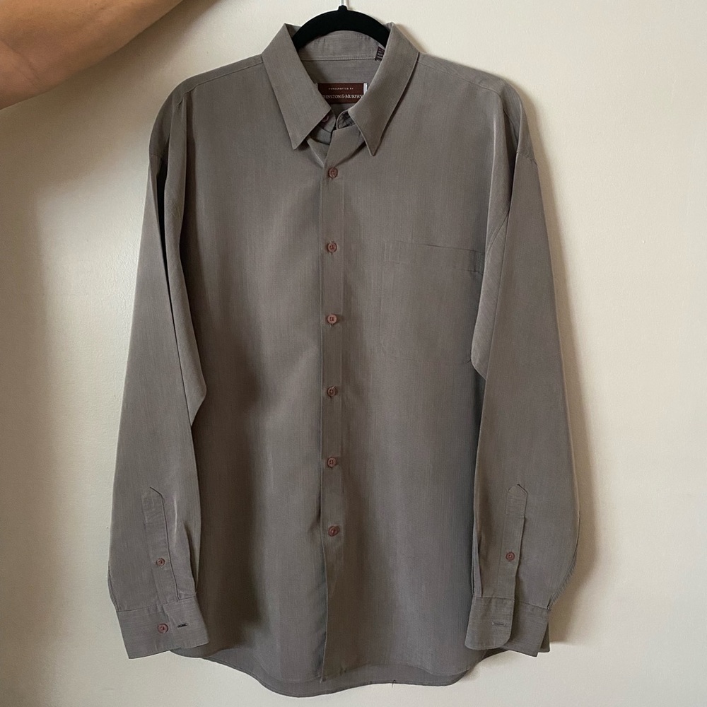 Johnston & Murphy Dark Grey Button Down